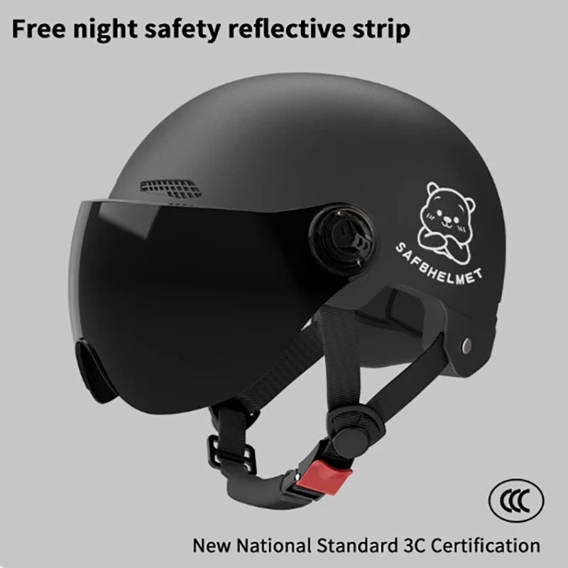 3C Certified E-Bike Half Helmet with HD Glasses | Unisex