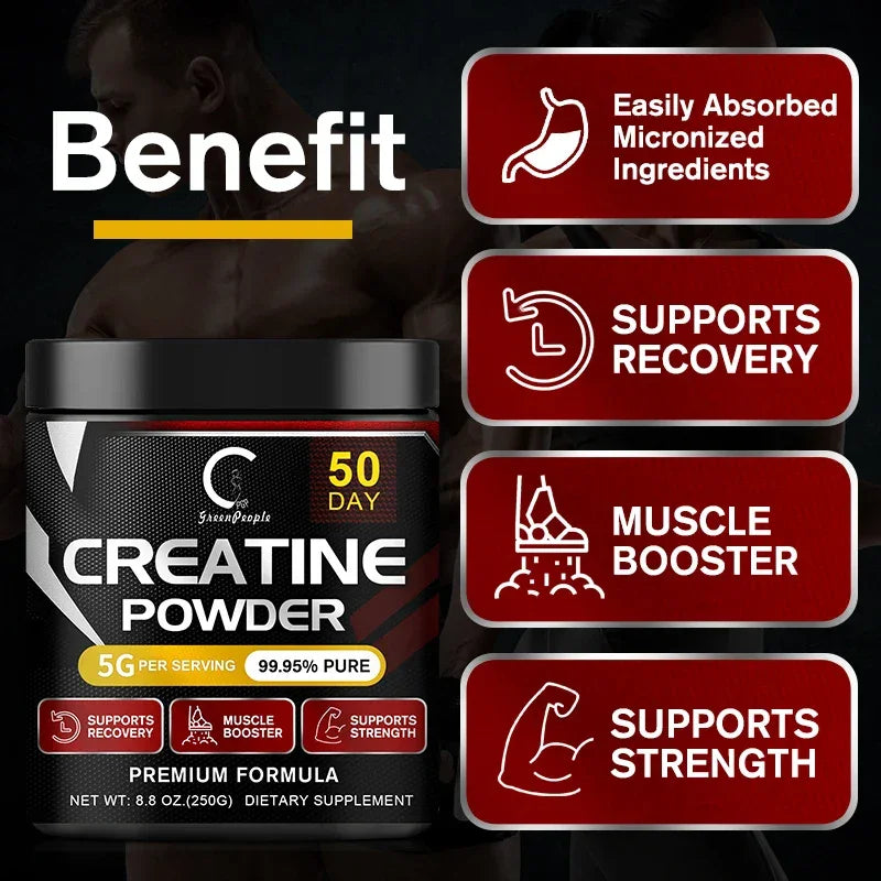 GreenPeople Creatine Monohydrate Powder – 250g Peaceful Pleasures Health and Wellness