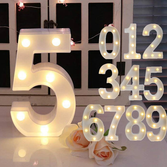 Light Up Letter Led Alphabet Number Plastic Battery Operated Party Sign Wedding Festival Stand Decoration No Batteries Included Peaceful Pleasures Health and Wellness