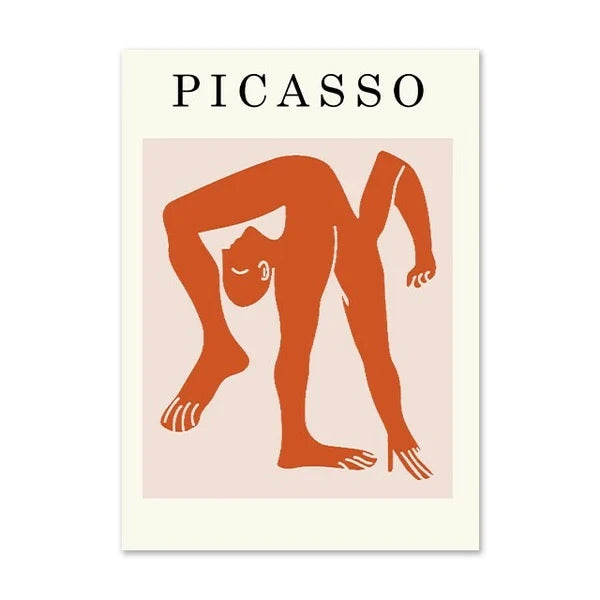 Picasso Matisse Abstract Wall Art Canvas Painting Nordic Color Block Aesthetics Posters and Prints Living Room Decor Pictures Peaceful Pleasures Health and Wellness H 20x30cm