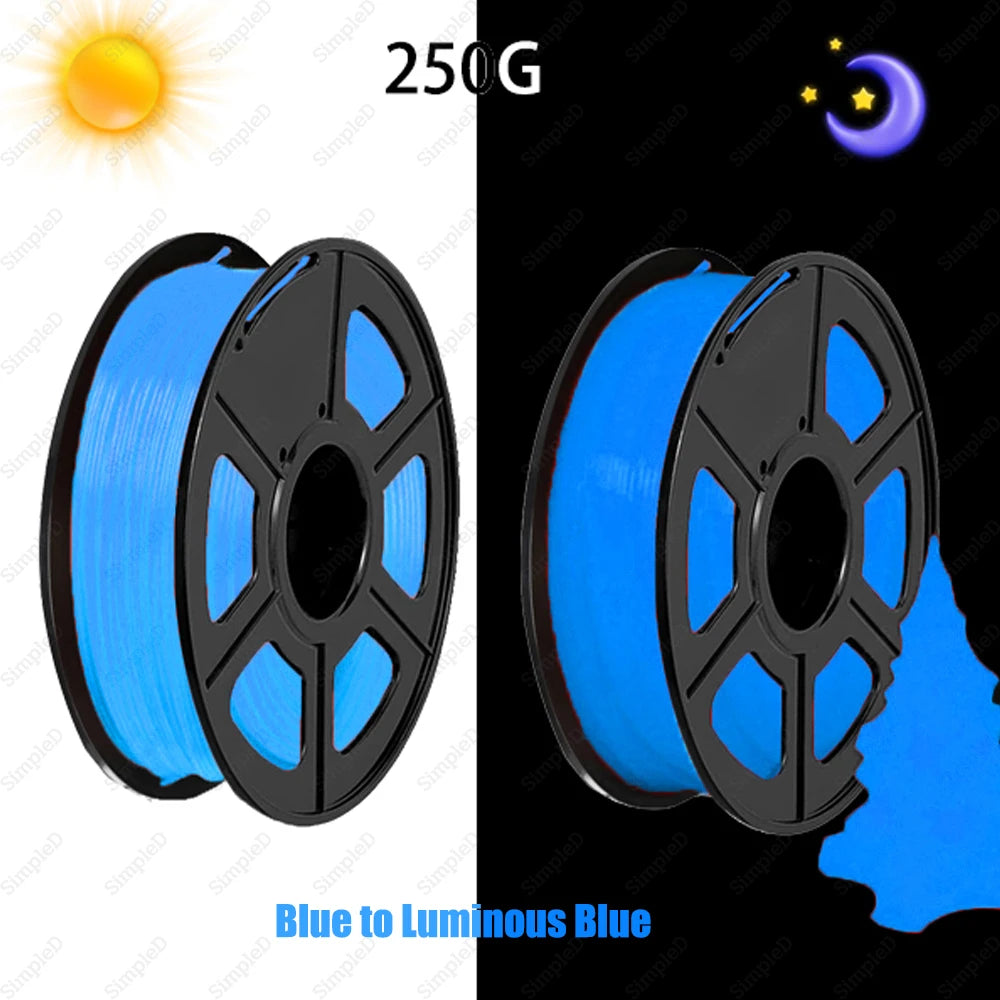 Glow in the Dark PLA Filament 1.75mm 250g – ±0.03mm Accuracy