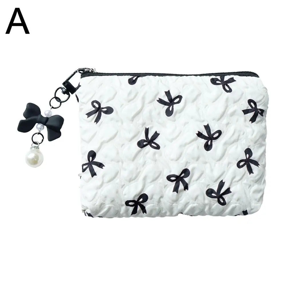 Cosmetic Bag Floral Print Girl Women Napkin Storage Organizer Bag Coin Card Money Eearphone Lipstick Holder Pouch Outdoor Travel Peaceful Pleasures Health and Wellness A