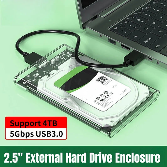 Ultra-Fast USB/Type C to SATA Hard Drive Enclosure - 5Gbps UASP Compatible with 2.5-Inch HDD/SSD for PC Mac Laptops and Desktop Peaceful Pleasures Health and Wellness