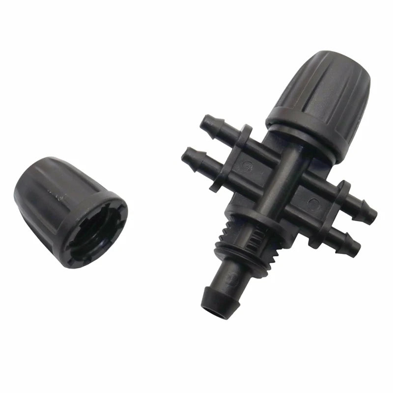 Watering Hose splitters Lock Nut 8/11mm to 4/7mm 6-way hose connector Garden Drip Irrigation Fittings 5Pcs garden hose connector Peaceful Pleasures Health and Wellness