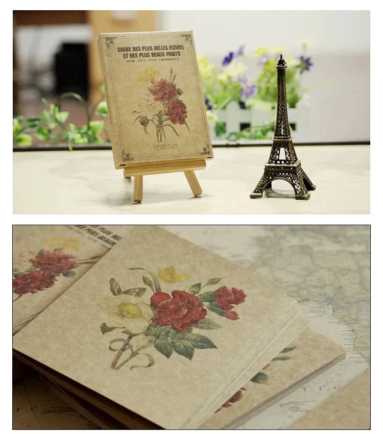 Pierre-joseph Redoute Plant Illustration Postcard Retro Kraft Paper