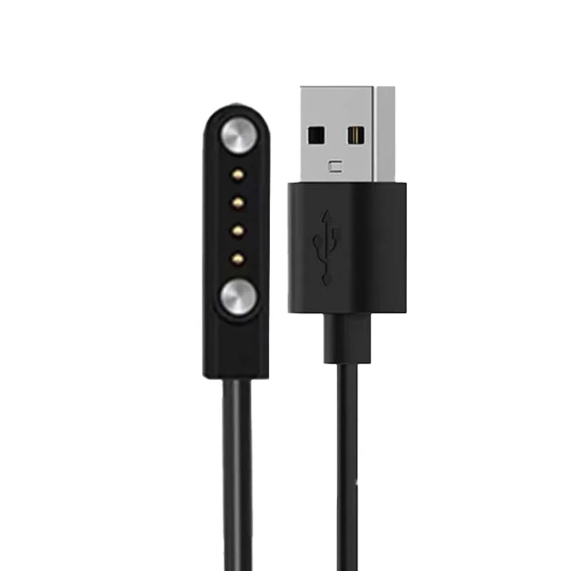 Universal Charging Cable 4 Pin Magnetic Cable Cord for Smart Watch GT88 GT68 KW08 KW18 KW88 KW98 Peaceful Pleasures Health and Wellness Black