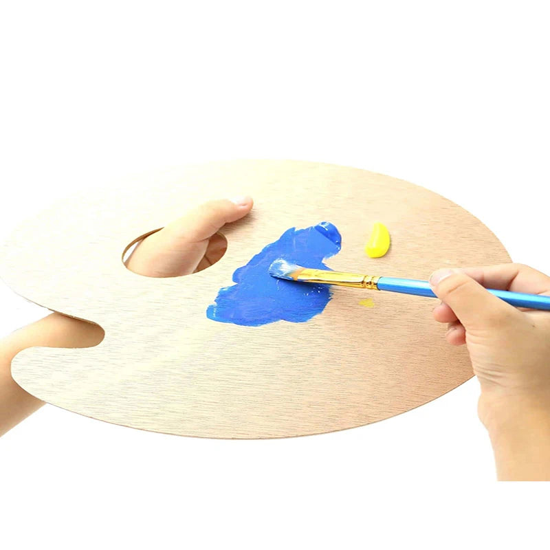 Bview Wood Watercolor Palette Oil Acrylic Painting Tool Art