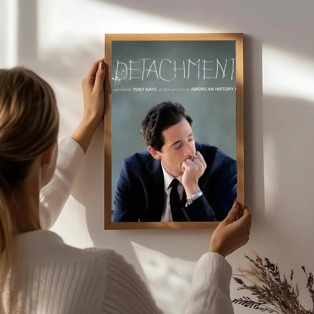 Movie D-Detachment Poster HD Self Adhesive Waterproof Wall Art Ideal for Home Office Dorm Bedroom Great Gift Peaceful Pleasures Health and Wellness White7 15X20cmNoframe