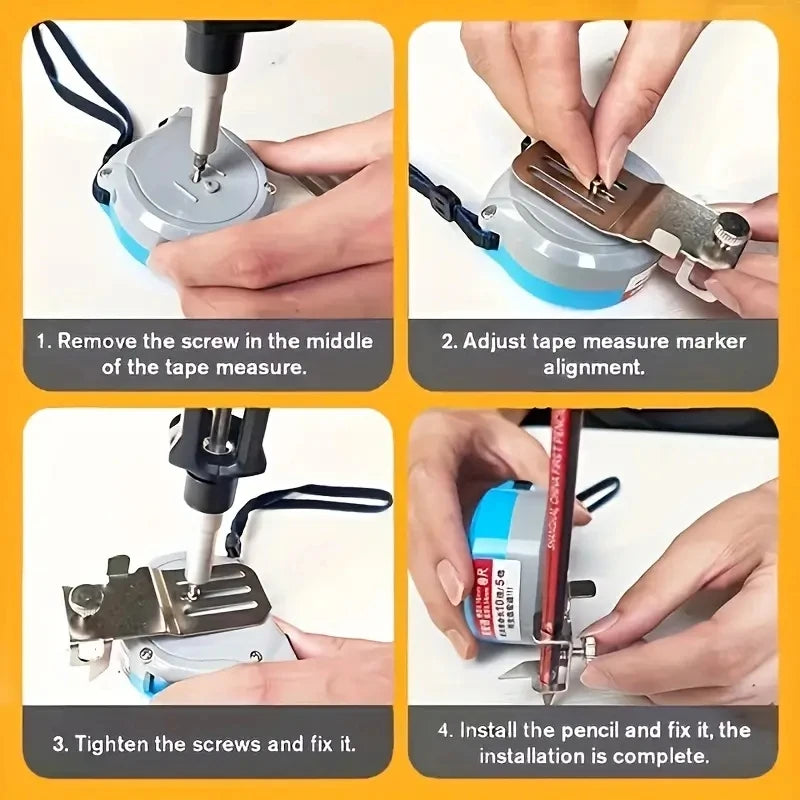 Tape Measure Pencil Holder Digital Scribing Tool Clamp Wall Fixed
