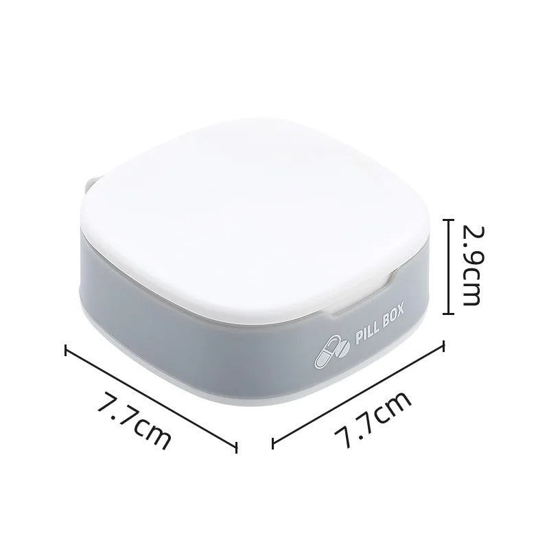 Mini Small Portable Travel Pill Box Vitamin Cases Container Organizer Storage Tablet 4 Grids Medicine Fish Oils Peaceful Pleasures Health and Wellness No.3