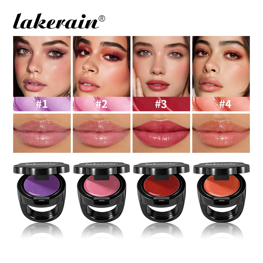 Lakerain Ring Rouge Lipstick Long Lasting Moisturizing Shining Lips Cheeks Dual-use Anti wrinkle Nourishment Ring Style Lipstick Peaceful Pleasures Health and Wellness