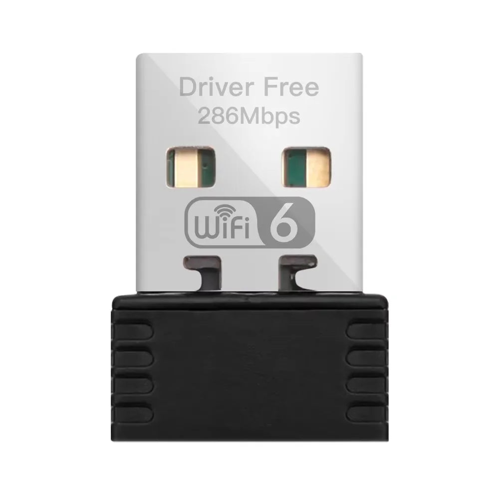 Mini USB WiFi 6 Adapter 2.4GHz Plug & Play – PC & Laptop