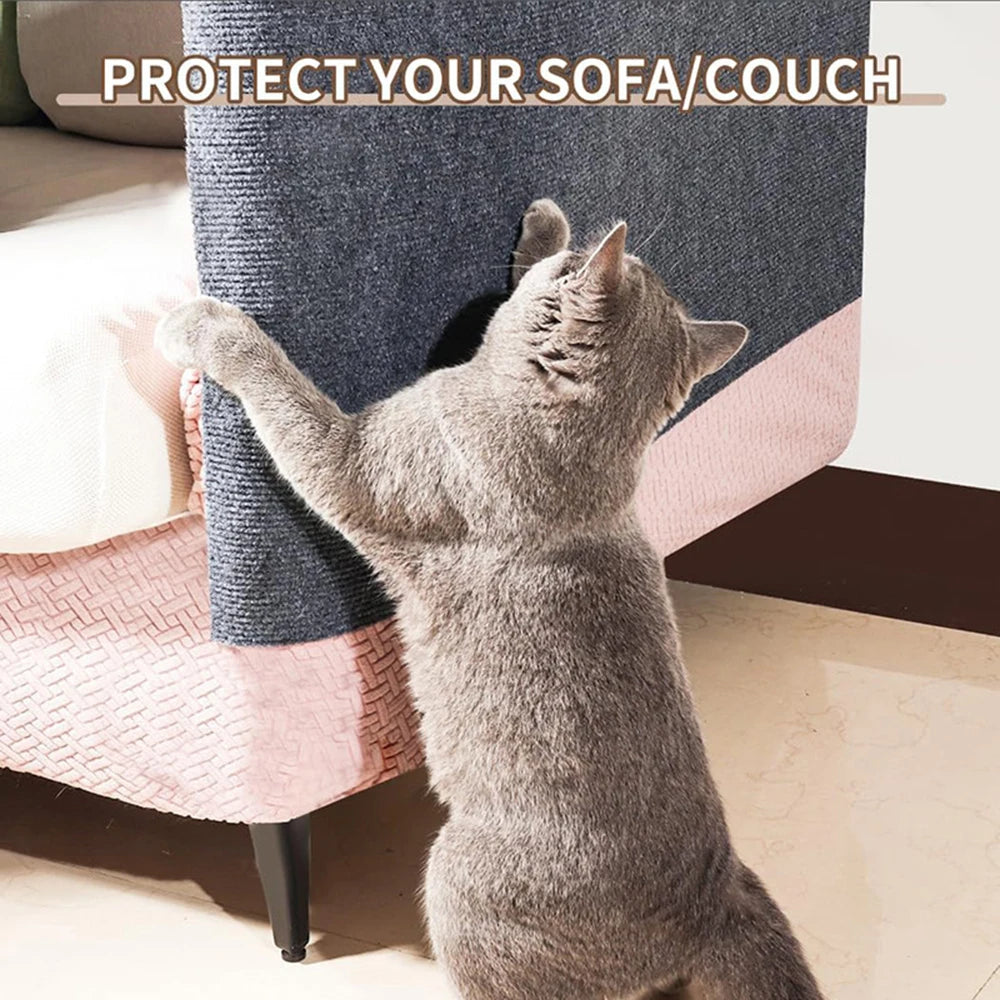 Cuttable Self-Adhesive Cat Scratching Mat Multi-Purpose Sturdy Pad Diy Pet Cat Tree Stand Wall Furniture Step Post Cover Toy Peaceful Pleasures Health and Wellness