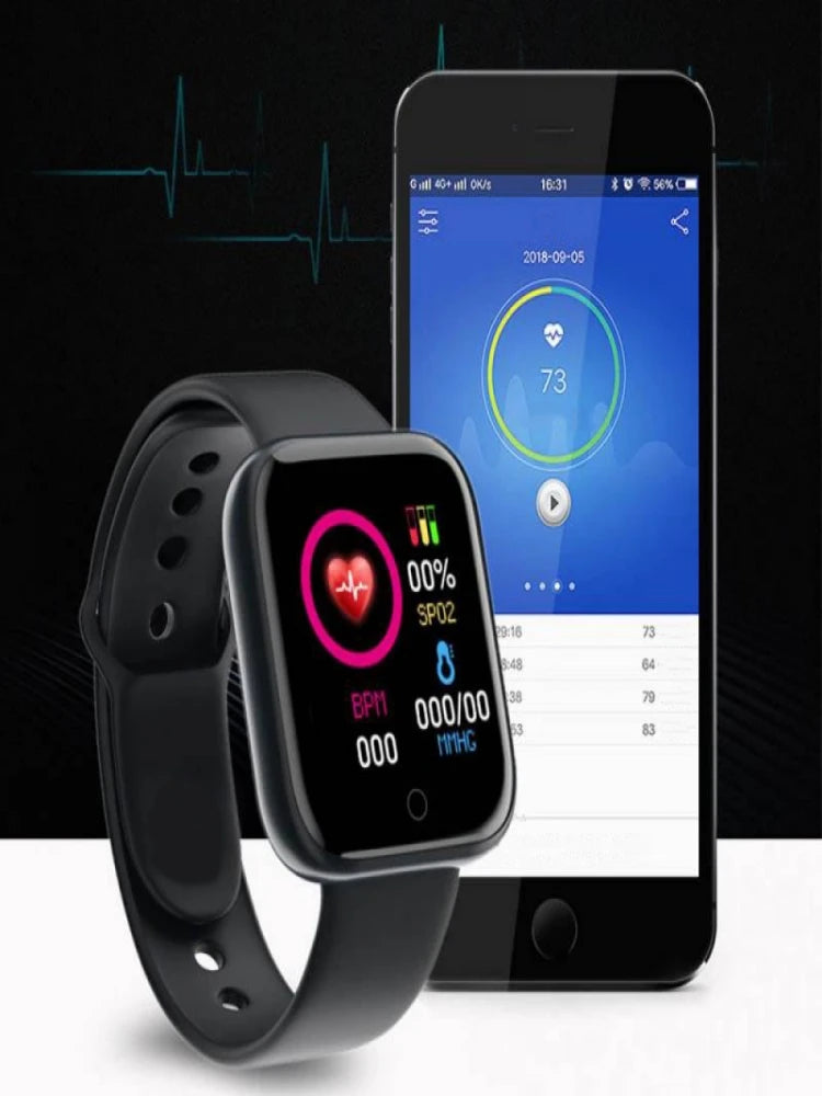 Smart Watch Fitness Tracker – Bluetooth, Heart Rate & Music