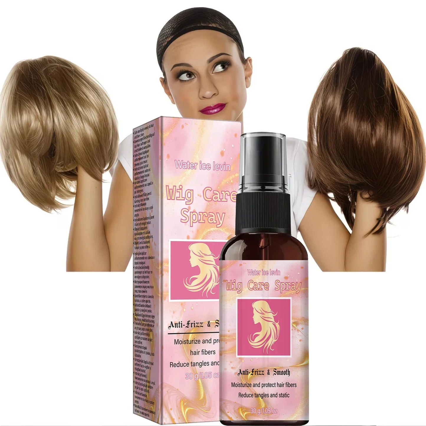Anti-Frizz Wig Spray – Moisturizing & Collagen Static Control