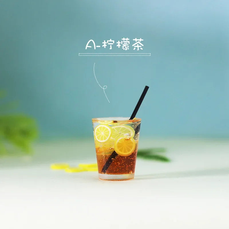 1:12 Dollhouse Miniature Lemon Tea Cup Drinks Model Decor