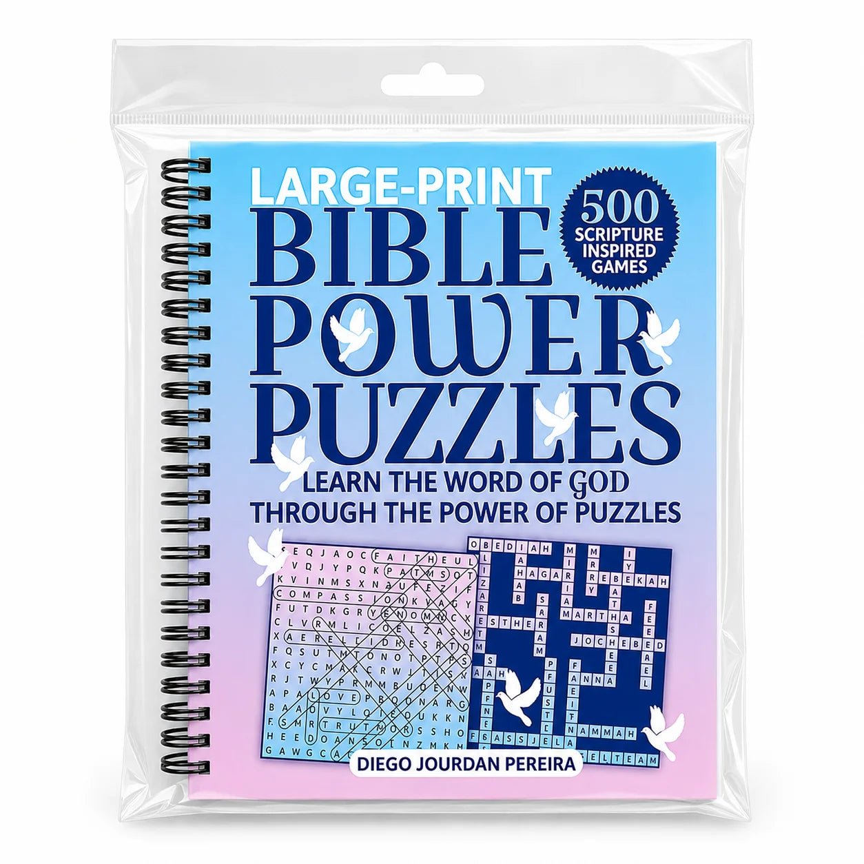 Large-print Bible Power Puzzles A5 Spiral Activity Book 500