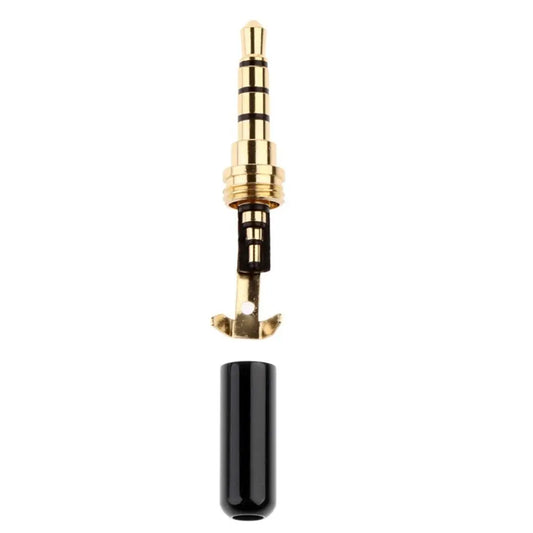 Wire Clamp Earphone Repair 4 Poles Plug Welding Head 3.5mm Male Plug Headphone Jack Plug 3.5mm Audio Connector 3.5 Jack Adapter Peaceful Pleasures Health and Wellness