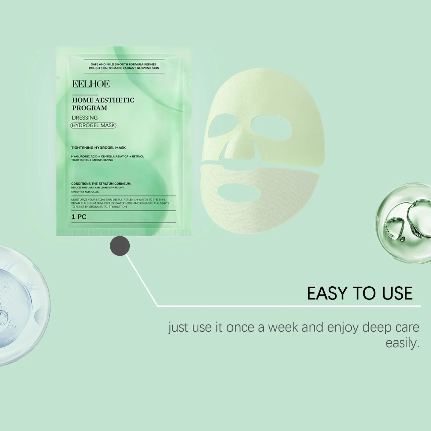 Eelhoe Centella Asiatica Hydrogel Mask – Brighten & Tighten