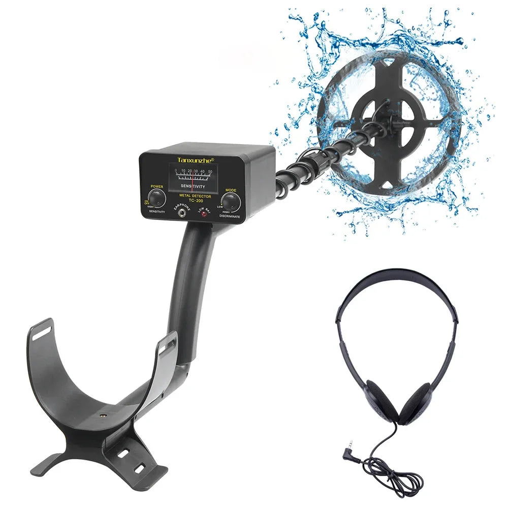 TC-200 New Upgrade Metal Detector Underground Wire Iron Metal Gold Detector Adjustable Tracker for Treasure Search Peaceful Pleasures Health and Wellness With headset