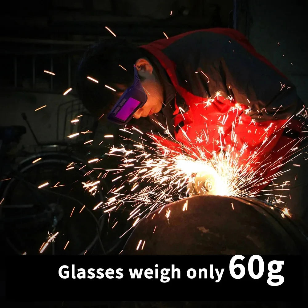 Solar Powered Welding Helmet Auto Darkening Welding Goggles LCD Welder Glasses for TIG MIG MMA Plasma Welder Glasses Peaceful Pleasures Health and Wellness