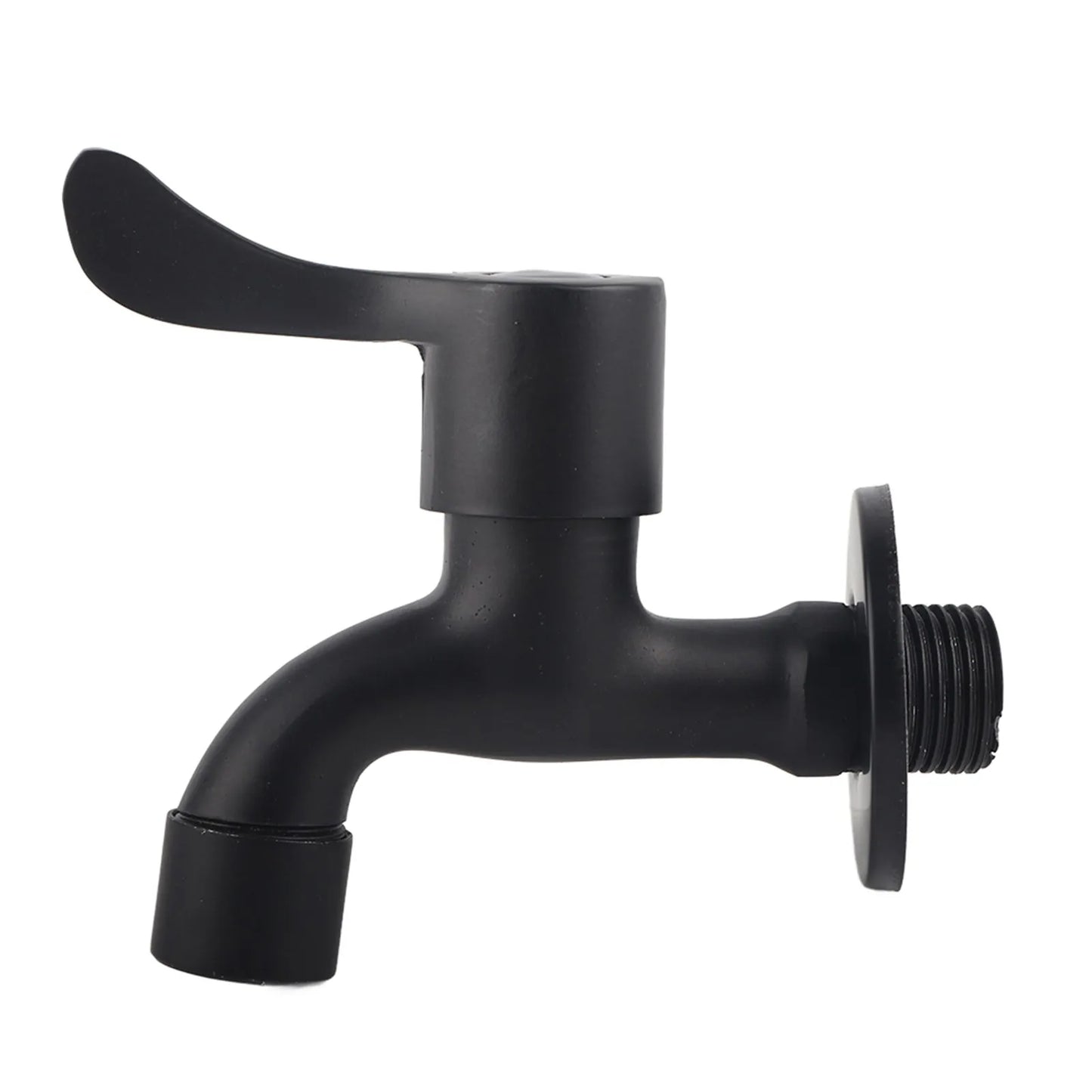 304 Stainless Steel Black Wall Mount Tap Garden Water Faucet for Bathroom Washing Machine Tap Stainless Steel Faucet Peaceful Pleasures Health and Wellness B