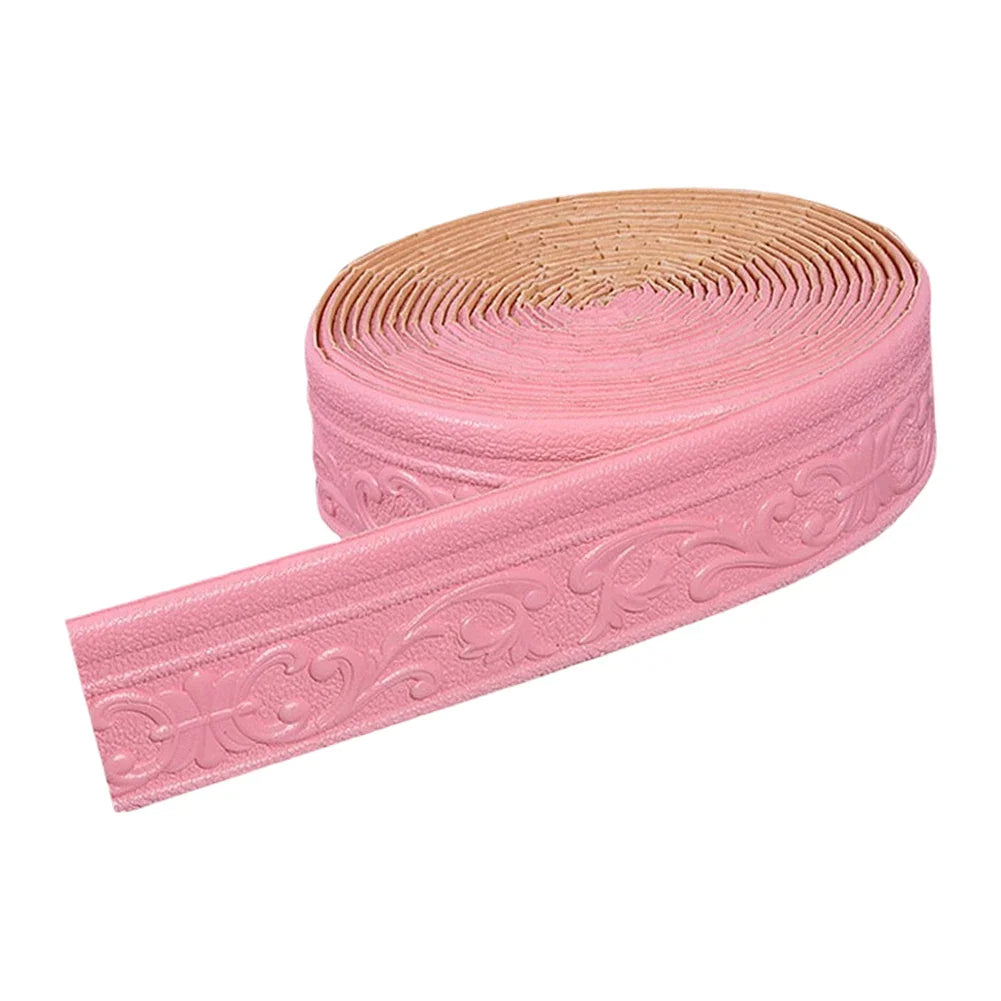 10m 3D Self-Adhesive Wall Trim Skirting Border | Waterproof