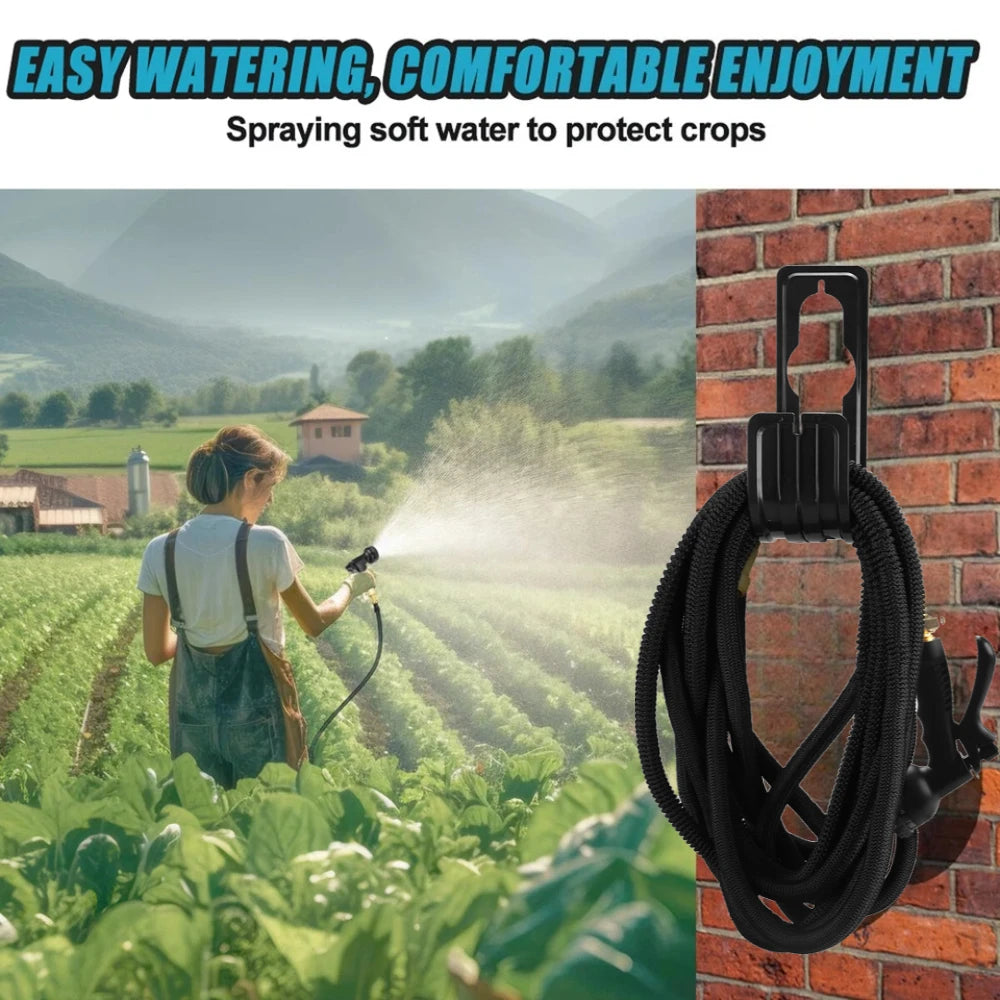 Expandable Garden Hose 25–150ft | No-Kink + 8-Pattern Nozzle
