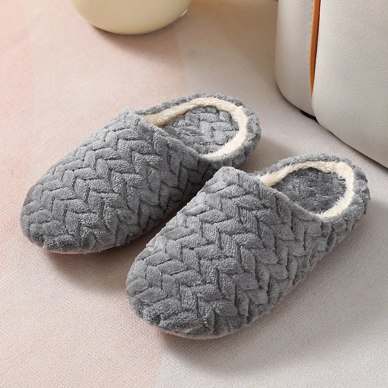Leopard Fur Slippers | Memory Foam Non-Slip Warm Winter House Shoes
