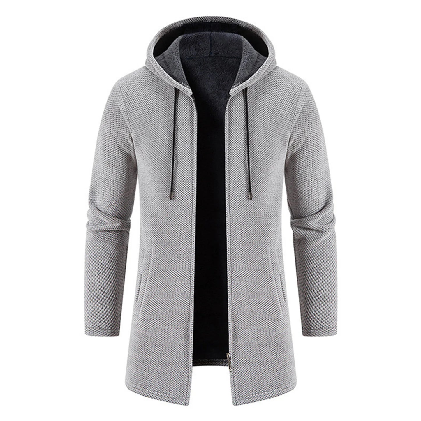 Men Casual Winter Jacket with Adjustable Drawstring and Pocket Design for Winter Shopping Dating Party Peaceful Pleasures Health and Wellness Light Grey 4XL