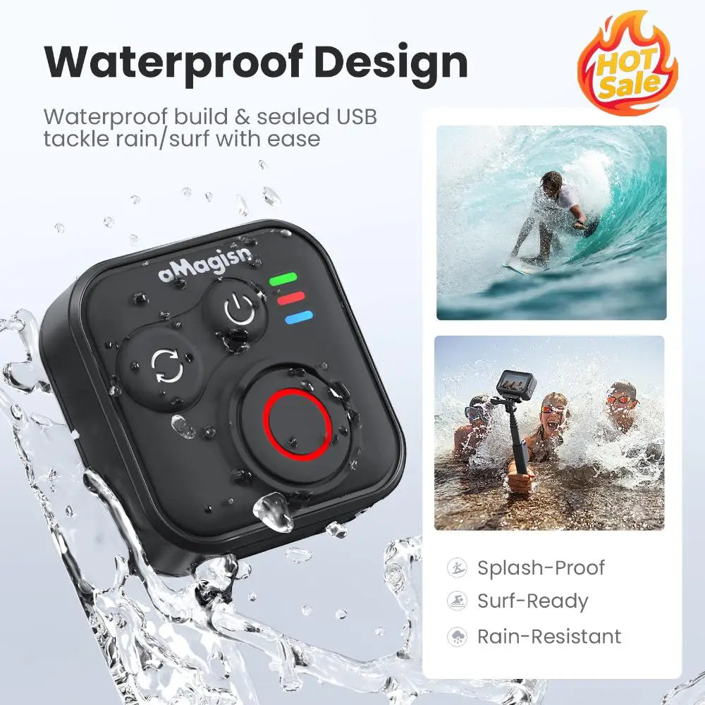 Bluetooth Remote Control + Wrist Strap for Insta360 & GoPro