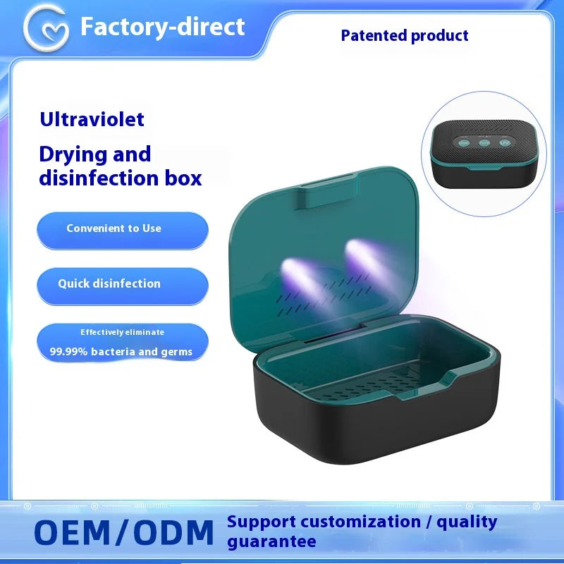 3 In1Digital Hearing Aid Dryer & Cleaner& Charger Box Earphones Store Dehumidifier Led Uv Drying Case With 2 Timing & Temp Modes Peaceful Pleasures Health and Wellness