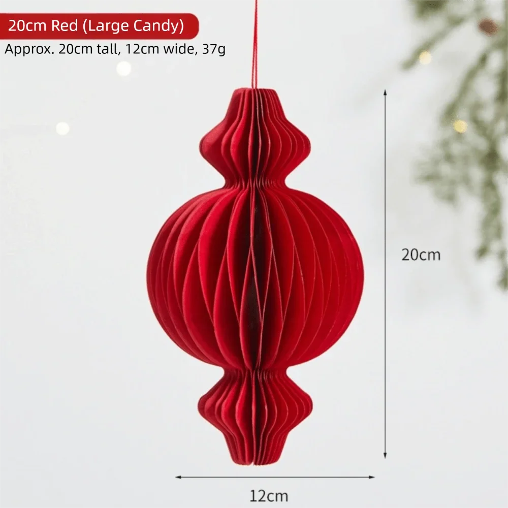 Red Honeycomb Paper Hanging Decoration with Tassel | New Year