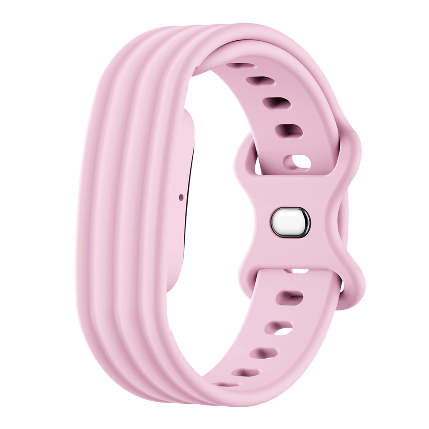 Silicone Sport Band For Google Fitbit Air Portable Fitness Tracker Band Adjustable Buckle Replacement Straps for Everyday Wear Peaceful Pleasures Health and Wellness Bright Pink Small 248mm