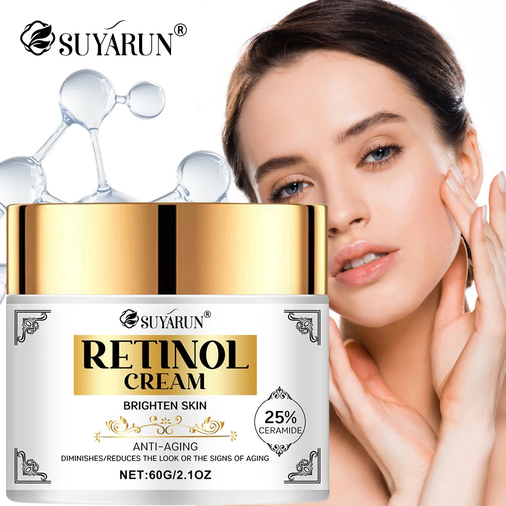 SUYARUN Retinol Anti-Aging Face Cream - Intense Hydration & Wrinkle Reduction, Vitamin Enriched Moisturizer for All Skin Types. Peaceful Pleasures Health and Wellness