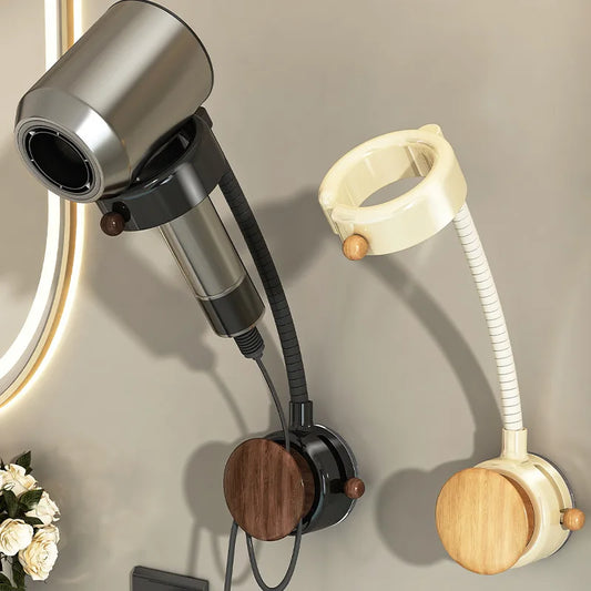 Wall-Mounted Hair Dryer Holder | 360° Rotatable, No-Drill Rack Hair Dryer Holder Peaceful Pleasures Health and Wellness