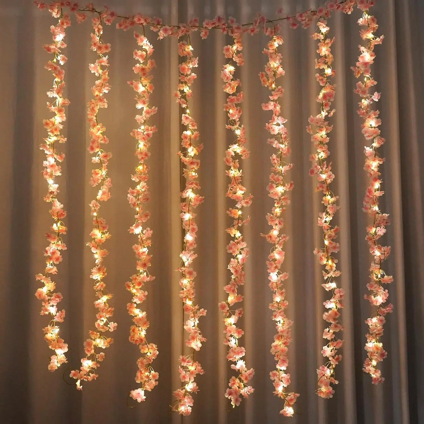 Cherry Blossom LED Vine Garland – 2M 20 LEDs Artificial Flower Light