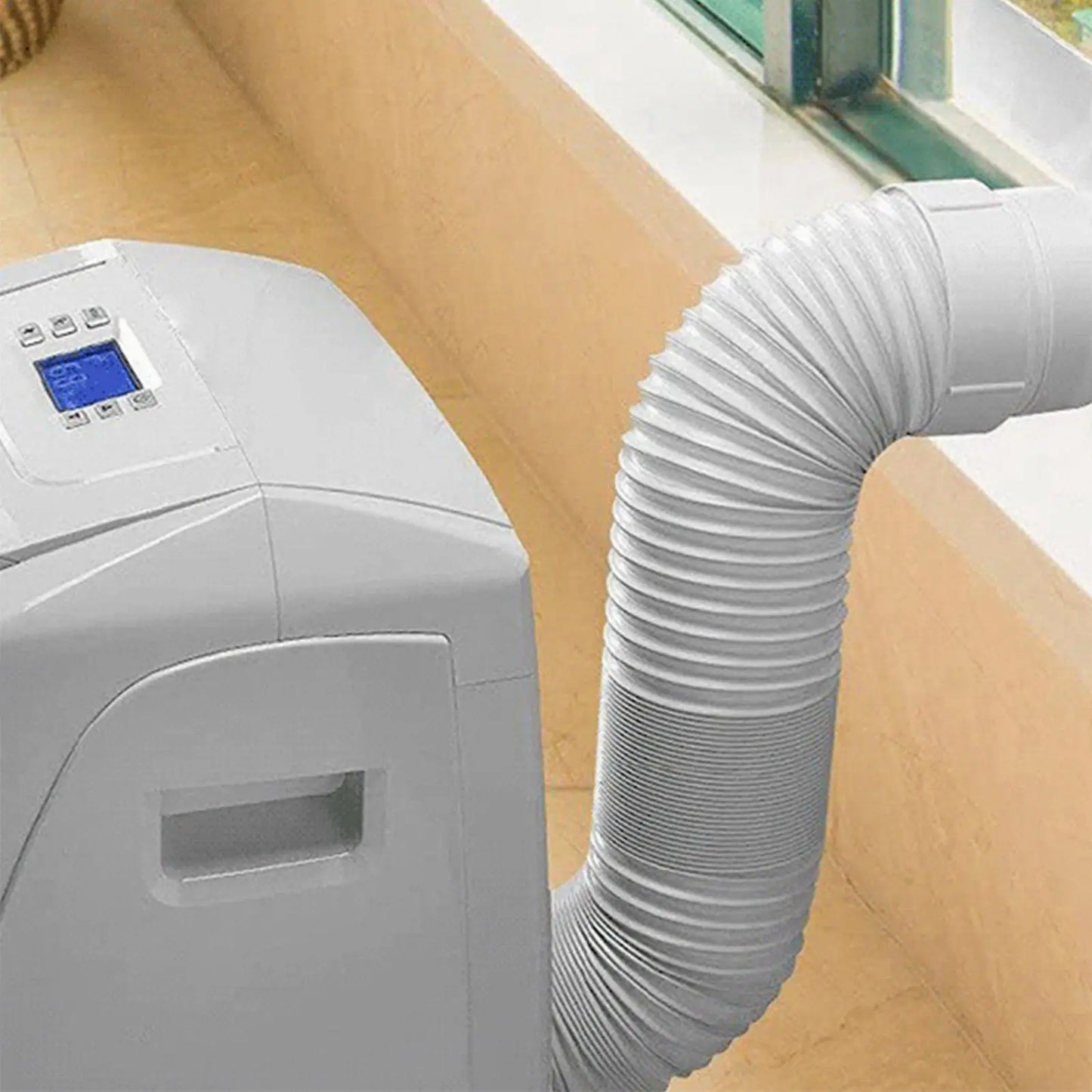 Portable AC Flexible Exhaust Hose & Vent Panel Kit | 4" Connector