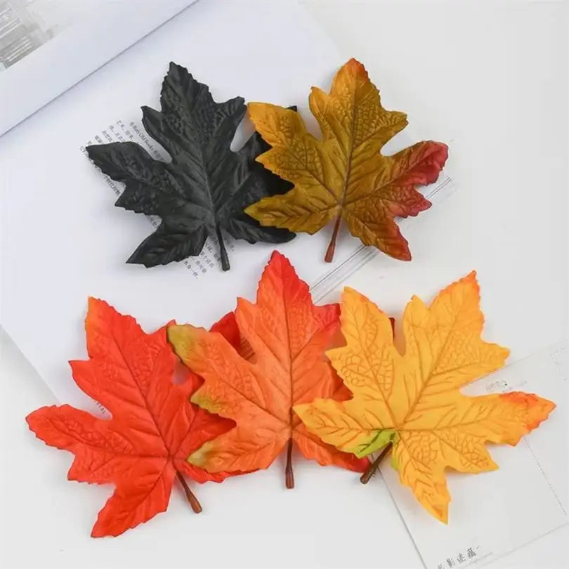 Artificial Silk Maple Leaves 20/40 Pcs | Fall Autumn Decor