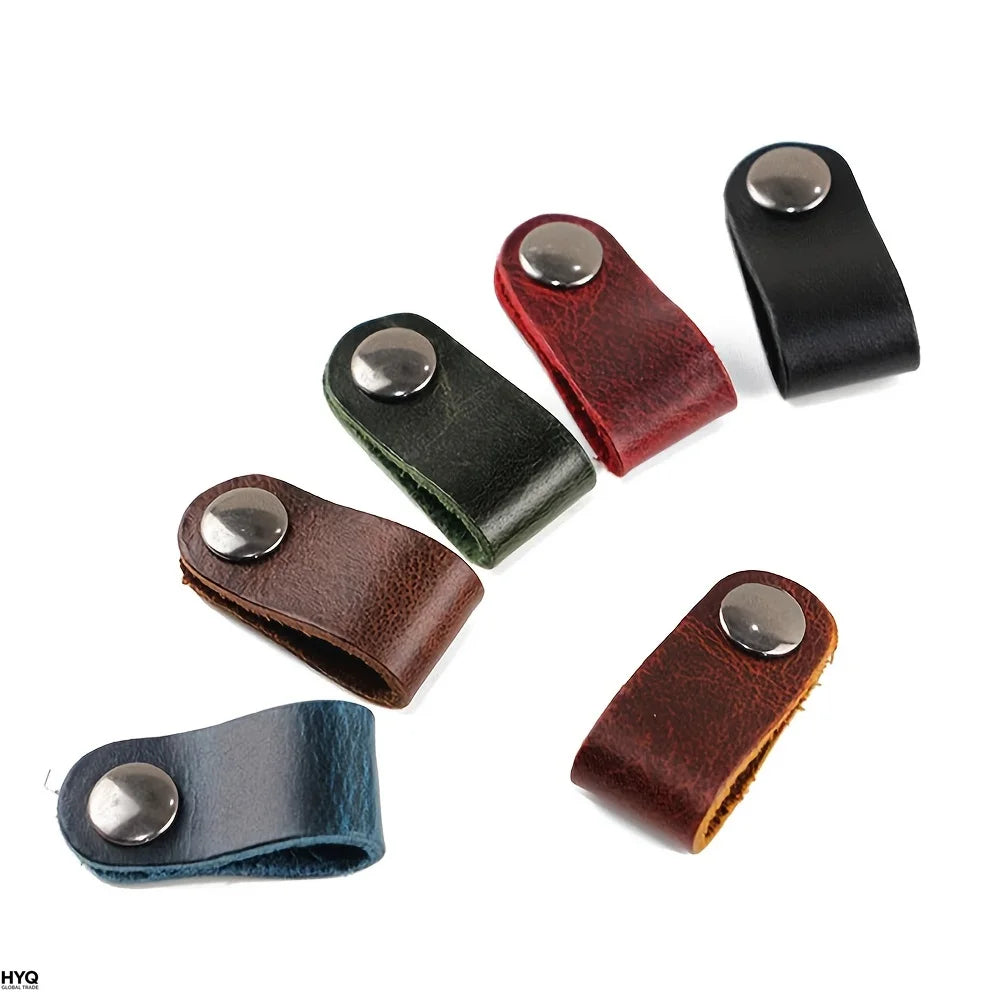 Faux Leather Data Cable Earphone Tie Without Battery