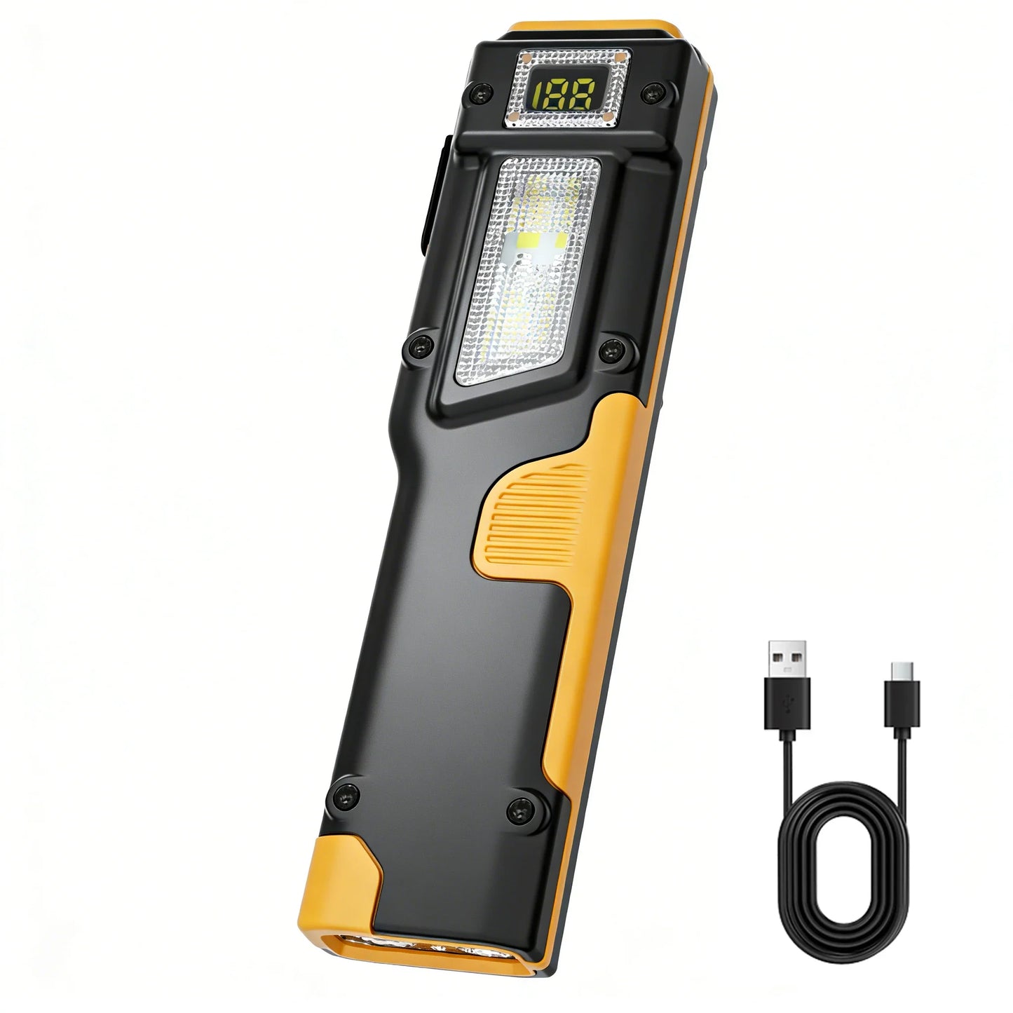 ZHIYU EDC Tactical Flashlight 1200 Lumen Dual LED+COB USB-C