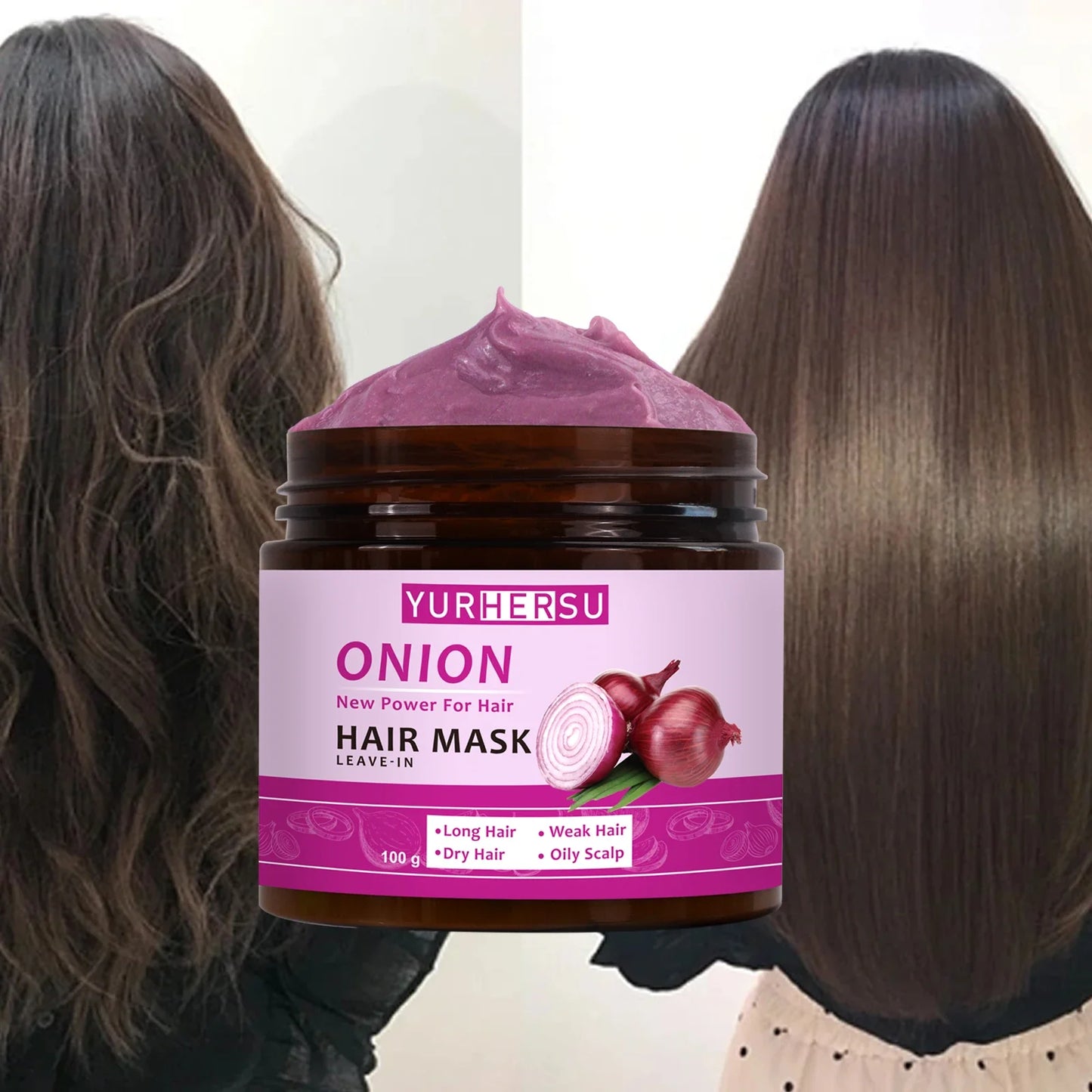 YURHERSU Onion Essence No-Rinse Hair Mask – 100g | All Hair
