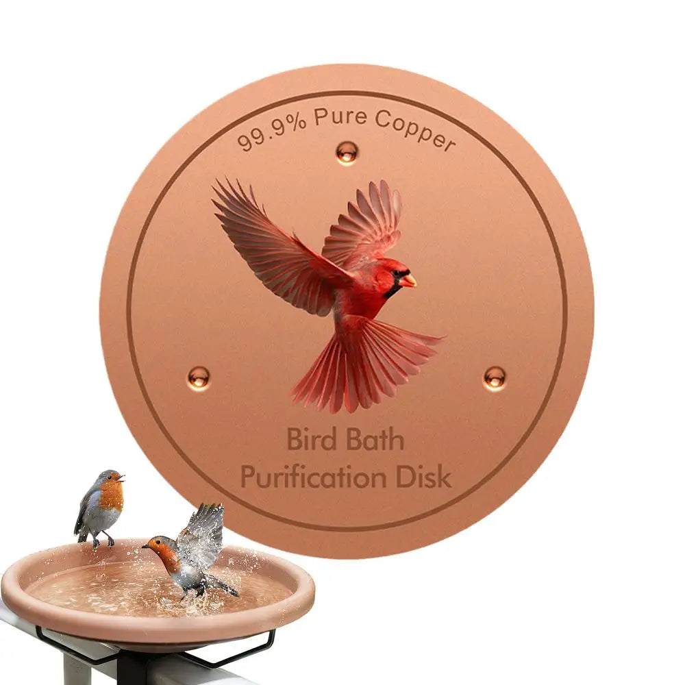 Copper Disc for Bird Bath – 10cm Water Purification Disk
