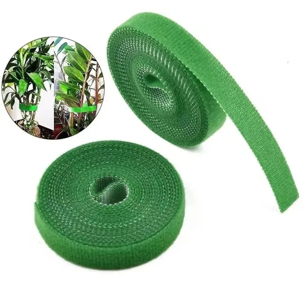 Nylon Plant Stretch Width 12mm Vine Fixing Strap Adjustable Green Fastener Tape Bamboo Rattan Wrap Support Garden Accessories Peaceful Pleasures Health and Wellness 10M 12mm