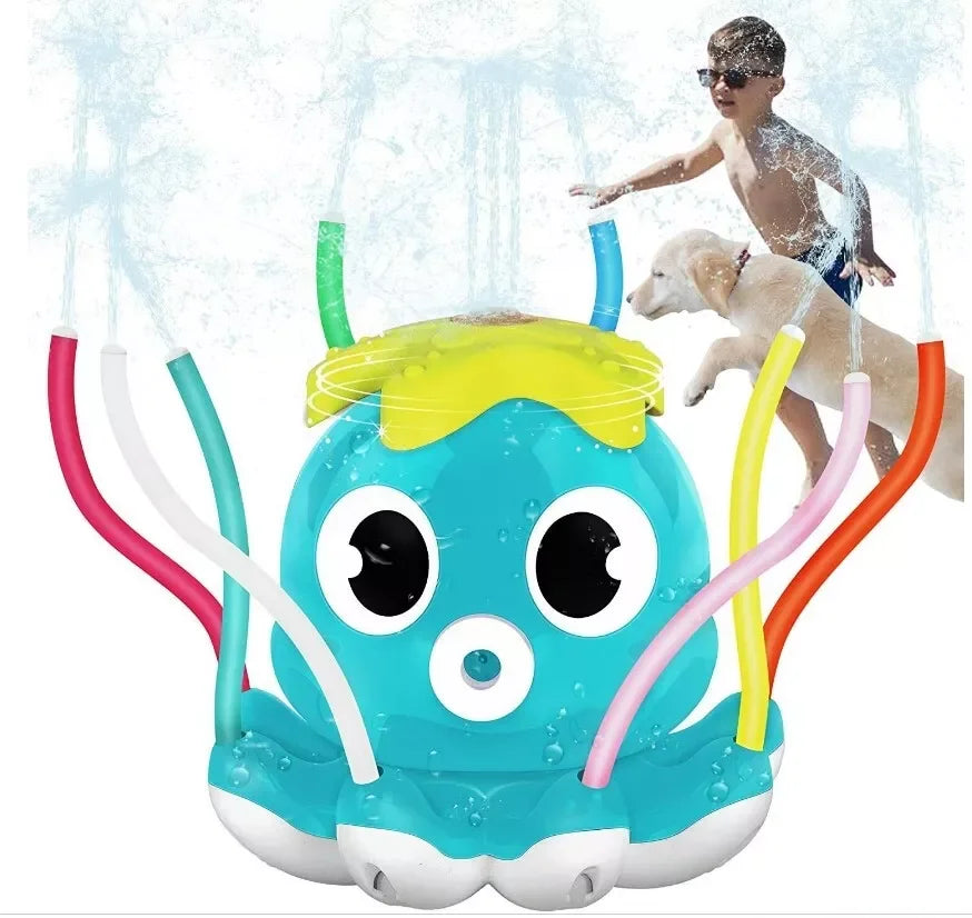 Kids Outdoor Water Sprinkler Toy | 8 Wiggle Tubes Summer Fun