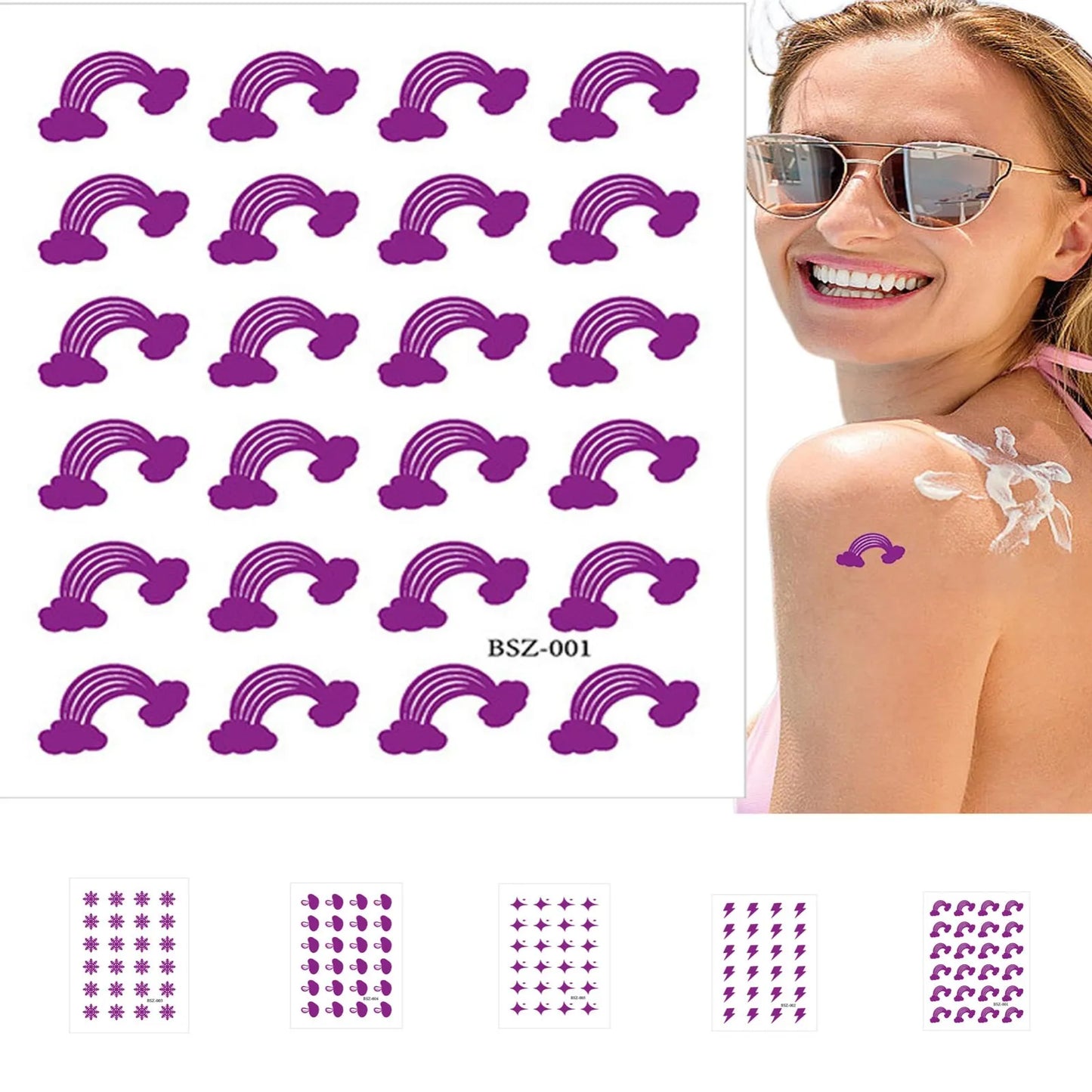 24Pcs UV Stickers For Sunscreen UV Detecting Patches UV Sunscreen Protector Facial Sun Block Patch UV Dots Sun Sticker Test Peaceful Pleasures Health and Wellness