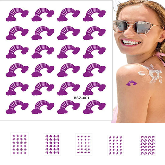 24Pcs UV Stickers For Sunscreen UV Detecting Patches UV Sunscreen Protector Facial Sun Block Patch UV Dots Sun Sticker Test Peaceful Pleasures Health and Wellness