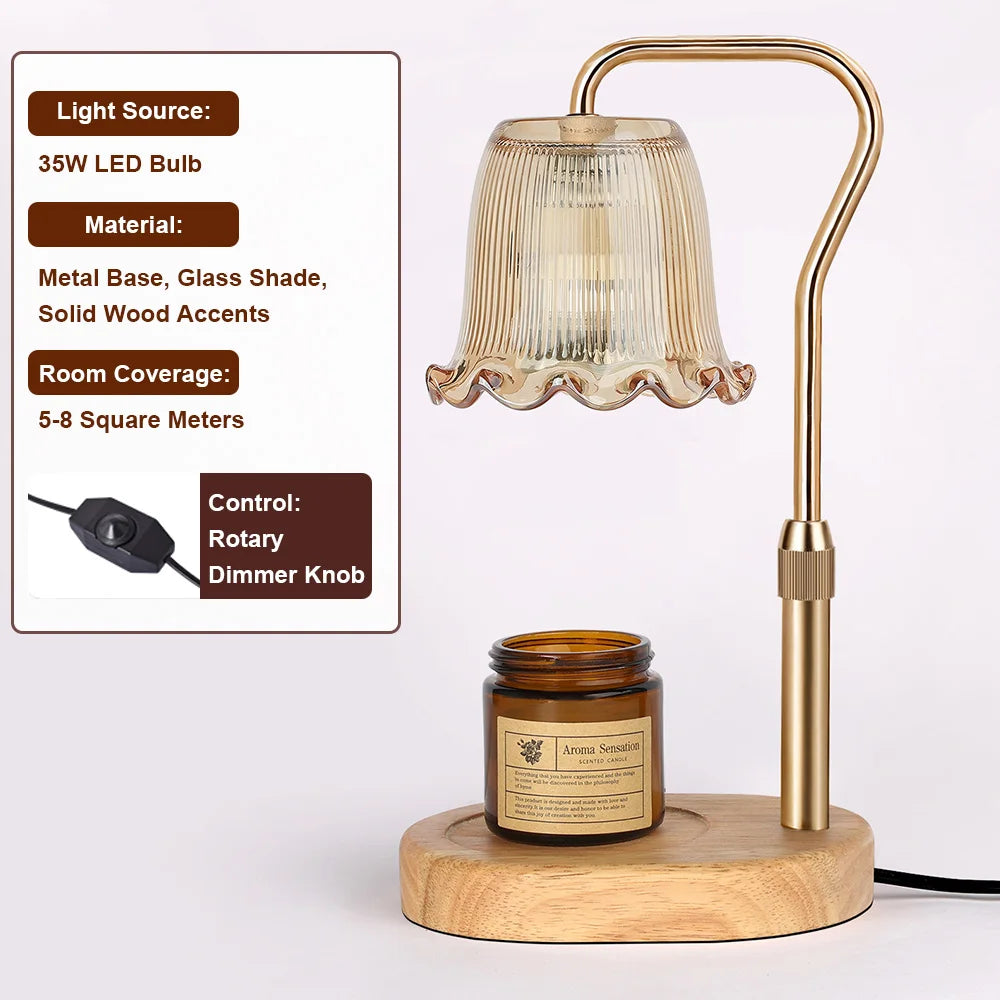 35W Dimmable Candle Warmer Lamp | Adjustable Height & Gift