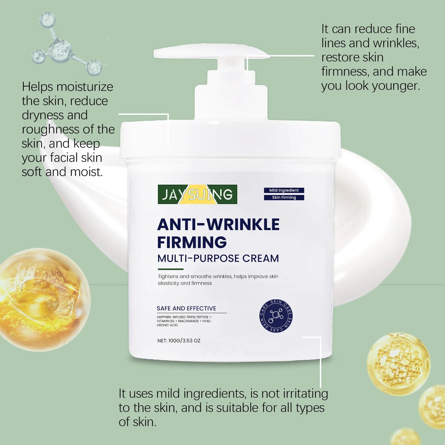 Jaysuing Anti-Wrinkle Firming Face Cream | Moisturizing 100g