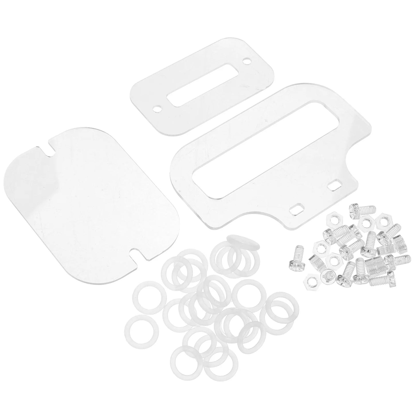 1Set Transparent Acrylic Cage Fasteners Set Screws Nuts Gaskets for Hamster Mouse Rabbit Small Pets DIY Modular Habitat Upgrade Peaceful Pleasures Health and Wellness Default Title